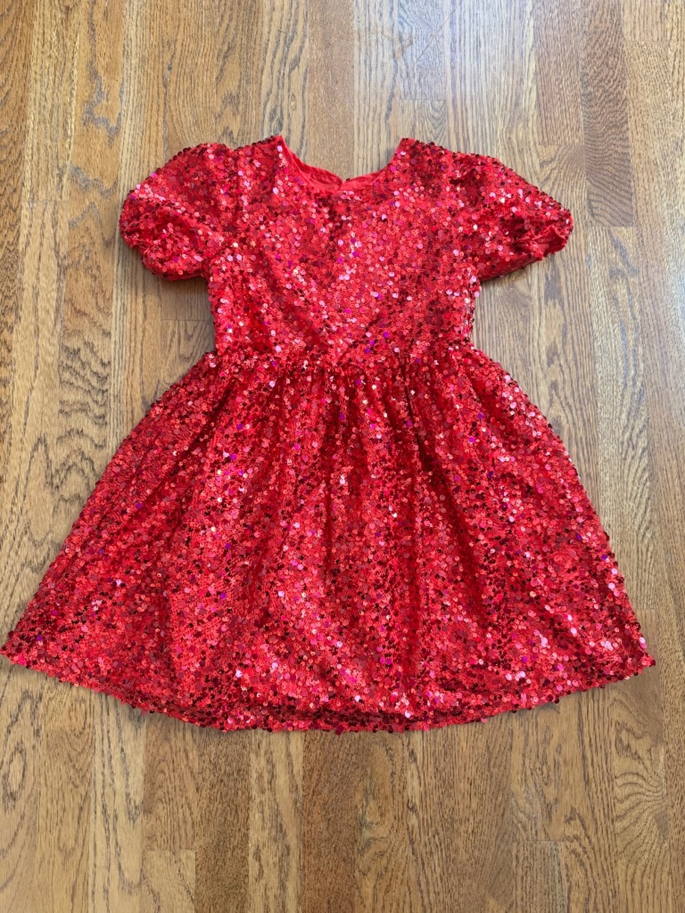 Cat and Jack Girls Red Sequin Dress - Size M (8)